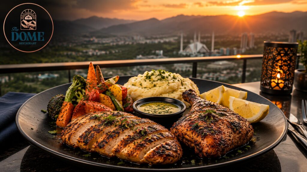 Juicy Grilled Chicken at The Dome Restaurant in Islamabad