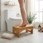 Natural Bamboo Stools for Home and Bathroom