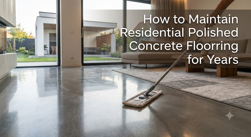 How to Maintain Residential Polished Concrete Flooring for Years