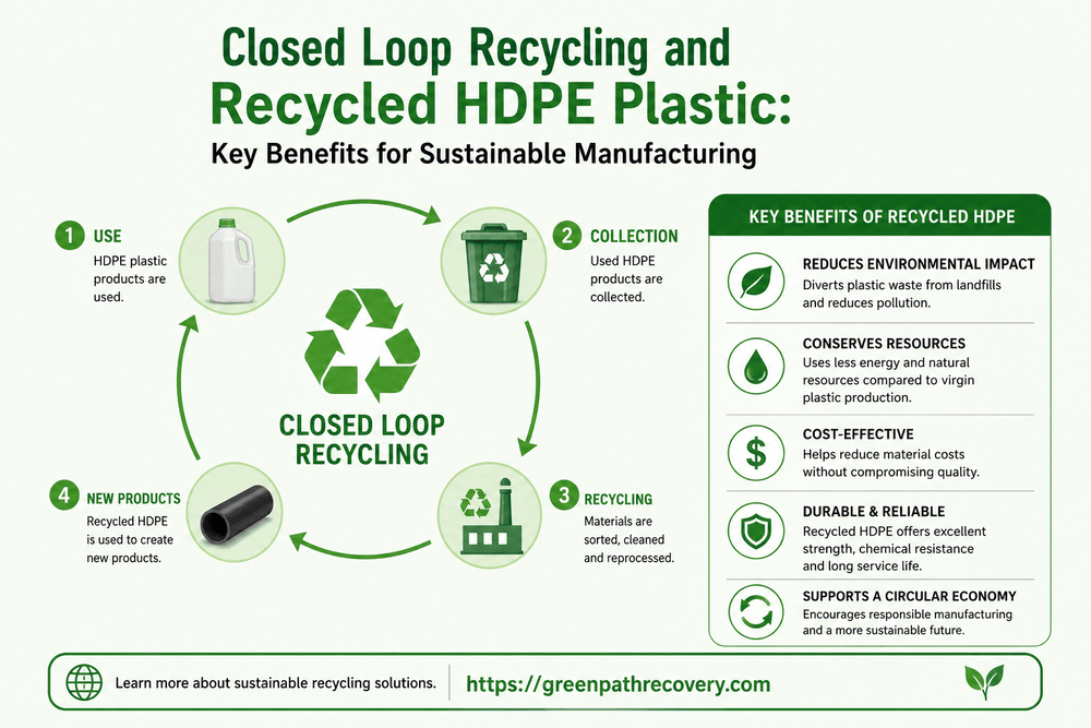 Closed Loop Recycling and Recycled HDPE Plastic: Key Benefits for Sustainable Manufacturings