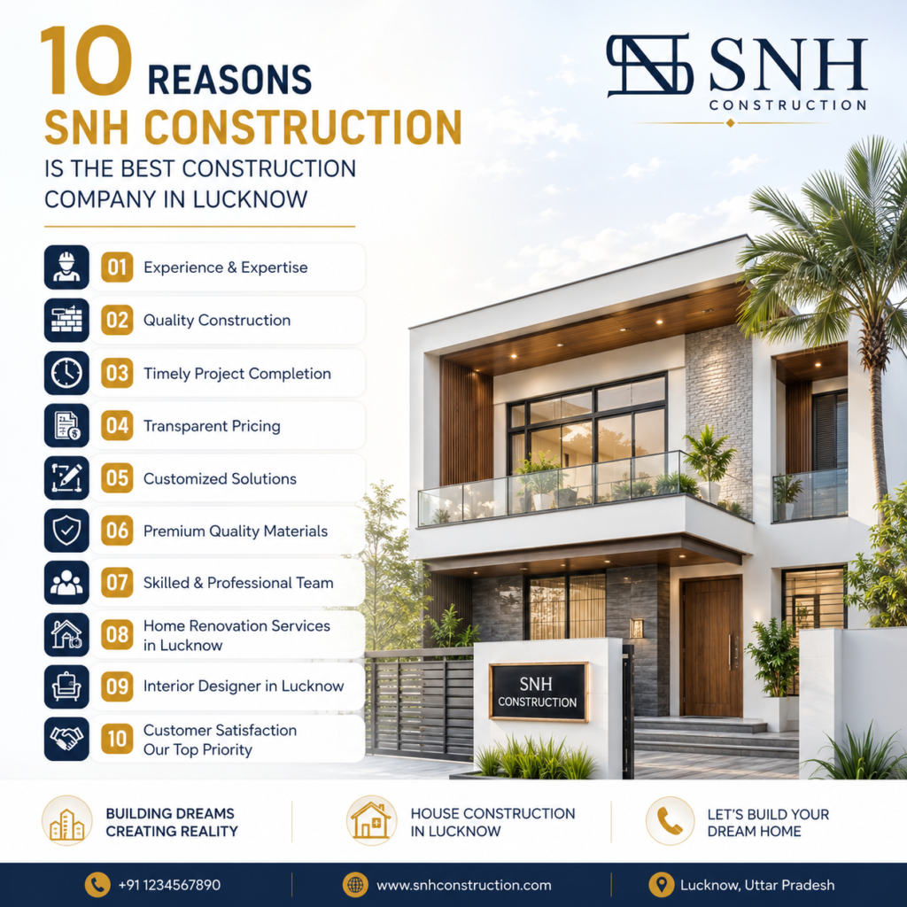 10 Reasons SNH Construction is the Best Construction Company in Lucknow