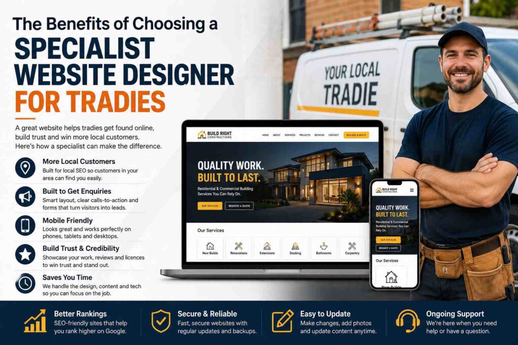 The Benefits of Choosing a Specialist Website Designer for Tradies