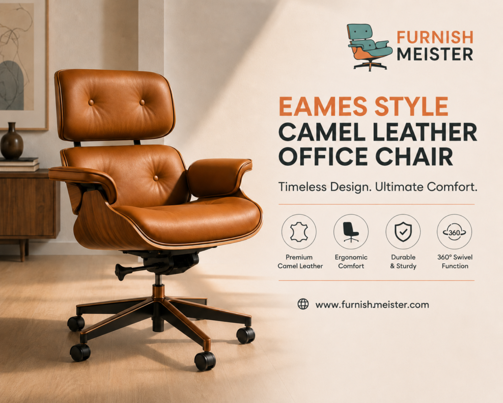 Camel Leather Office Chair Eames: The Perfect Blend of Luxury and Workplace Comfort