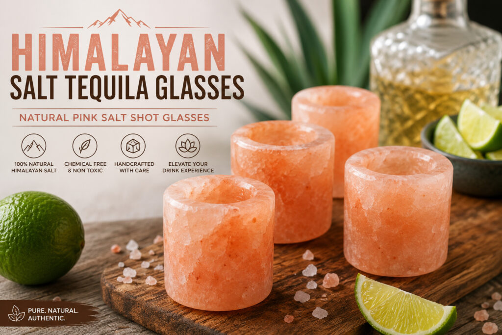 Himalayan Salt Tequila Glasses | Natural Pink Salt Shot Glasses