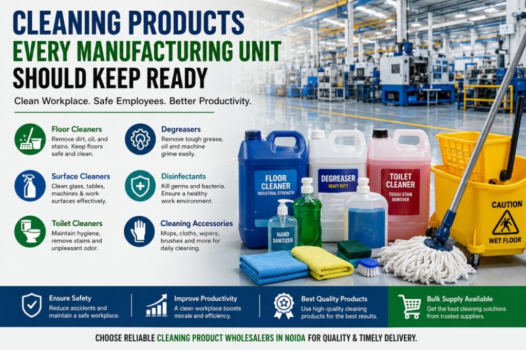 Cleaning Products Every Manufacturing Unit Should Keep Ready