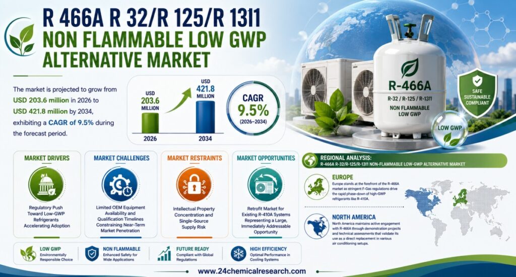 Global R-466A Low-GWP Alternative Market Size, Share & Forecast (2026-2034)