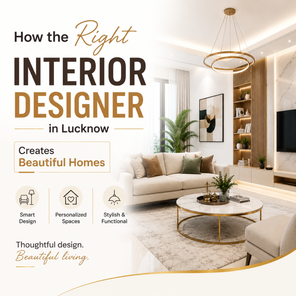 How the Right Interior Designer in Lucknow Creates Beautiful Homes