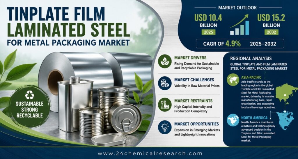 Tinplate & Laminated Steel Market Set to Hit USD 15.2 Billion by 2032 at 4.9% CAGR