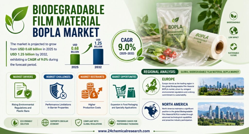 BOPLA Biodegradable Film Market Set to Hit USD 1.25 Billion by 2032 at 9.0% CAGR