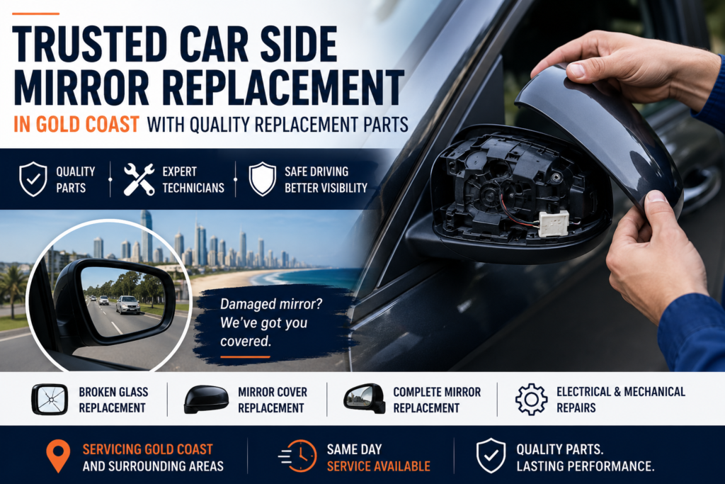 Trusted Car Side Mirror Replacement in Gold Coast with Quality Replacement Parts