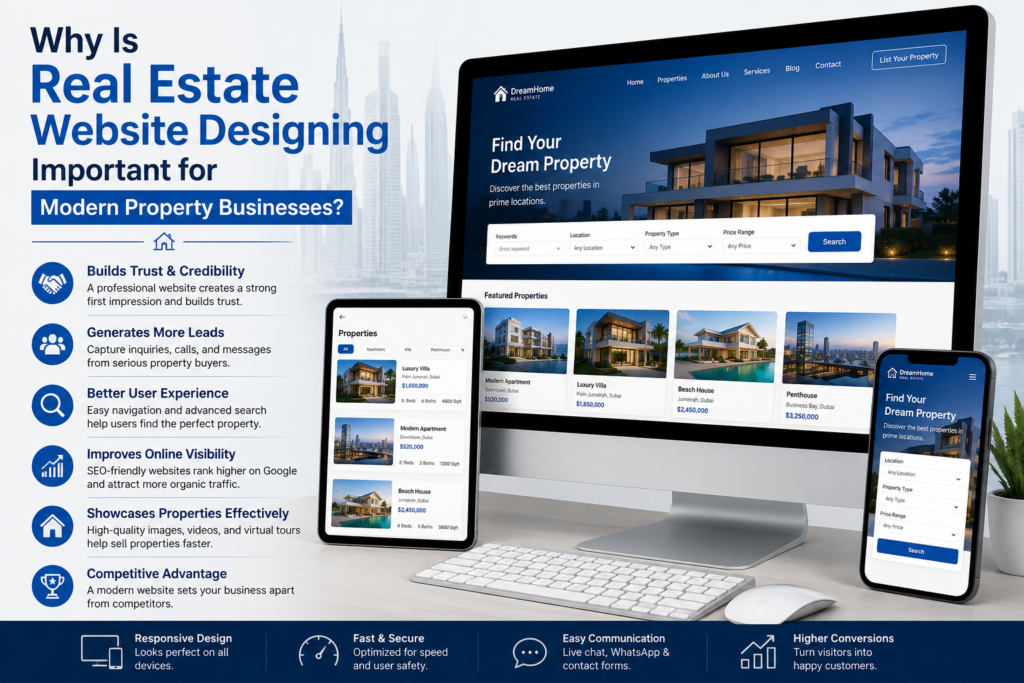 Why Is Real Estate Website Designing Important for Modern Property Businesses?