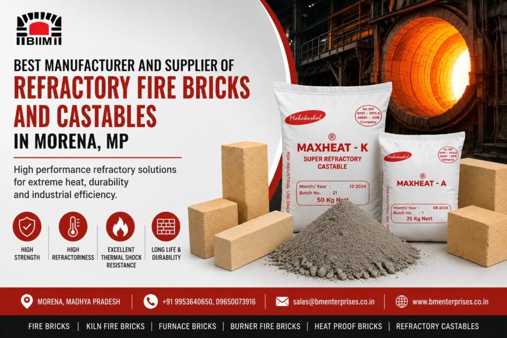 Best Manufacturer and Supplier of Refractory Fire Bricks and Castables in Morena, MP