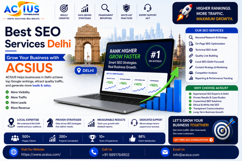 Best SEO Services Delhi – Grow Your Business with ACSIUS