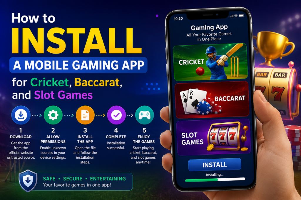 How to Install a Mobile Gaming App for Cricket, Baccarat, and Slot Games 