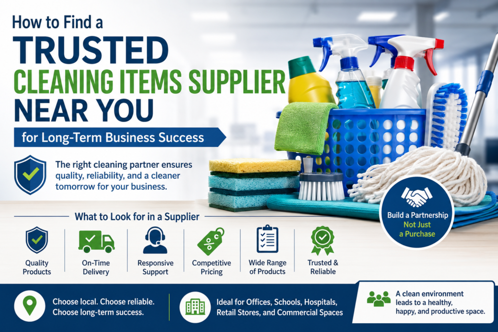 How to Find a Trusted Cleaning Items Supplier Near You for Long-Term Business Success