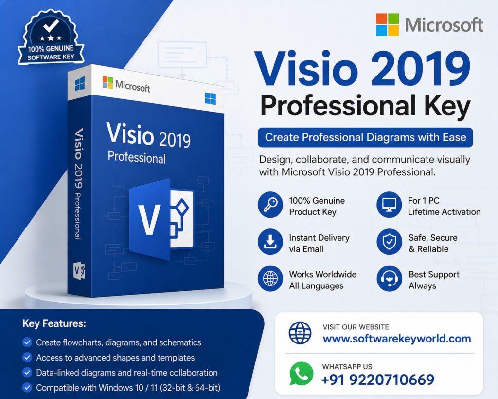 Microsoft Visio 2019 Professional Key – Genuine Lifetime License | SoftwareKeyWorld