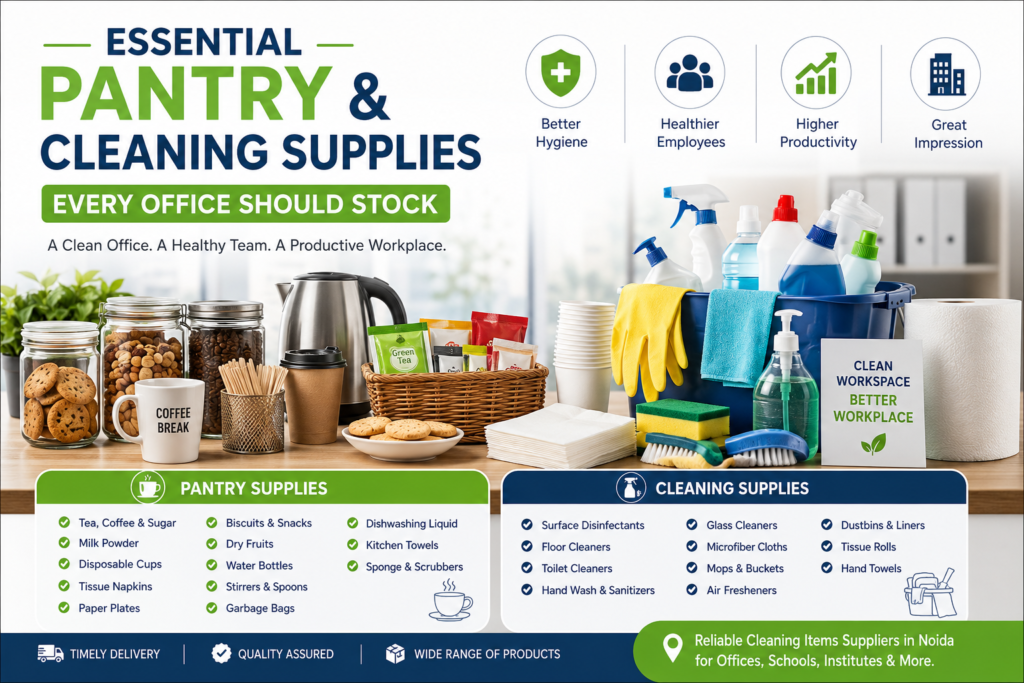 Important Pantry and Cleaning Supplies Every Office Should Stock
