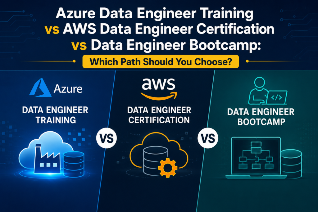 Azure Data Engineer Training vs AWS Data Engineer Certification vs Data Engineer Bootcamp: Which Path Should You Choose?