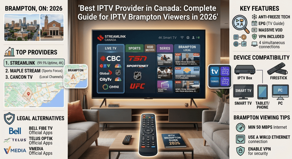Best IPTV Provider in Canada: Complete Guide for IPTV Brampton Viewers in 2026