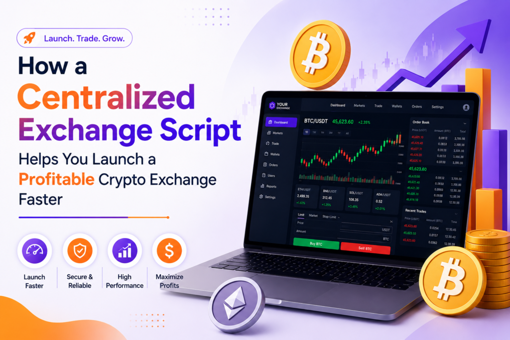 How a Centralized Exchange Script Helps You Launch a Profitable Crypto Exchange Faster