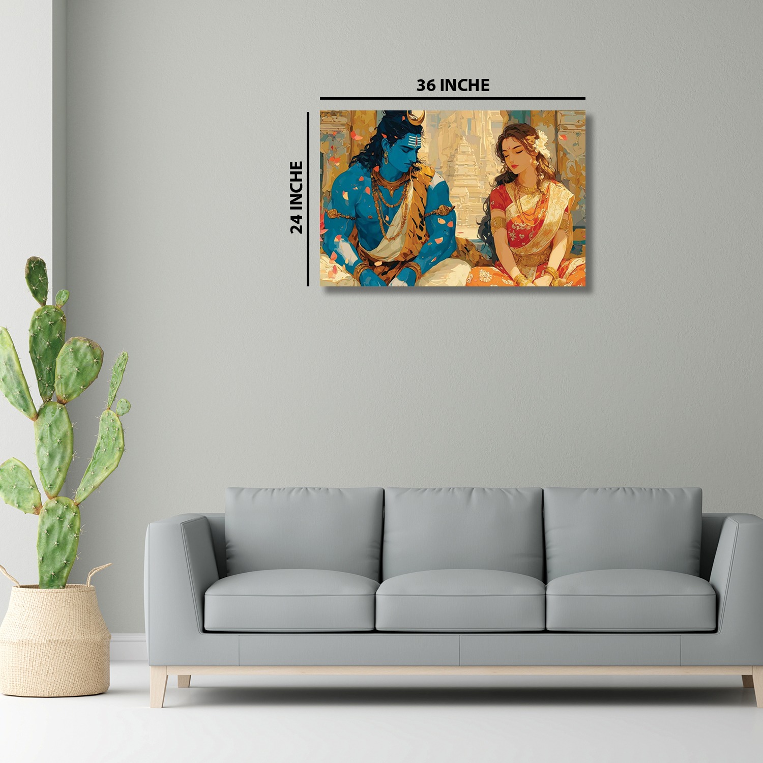 Shiv Parvati ji canvas