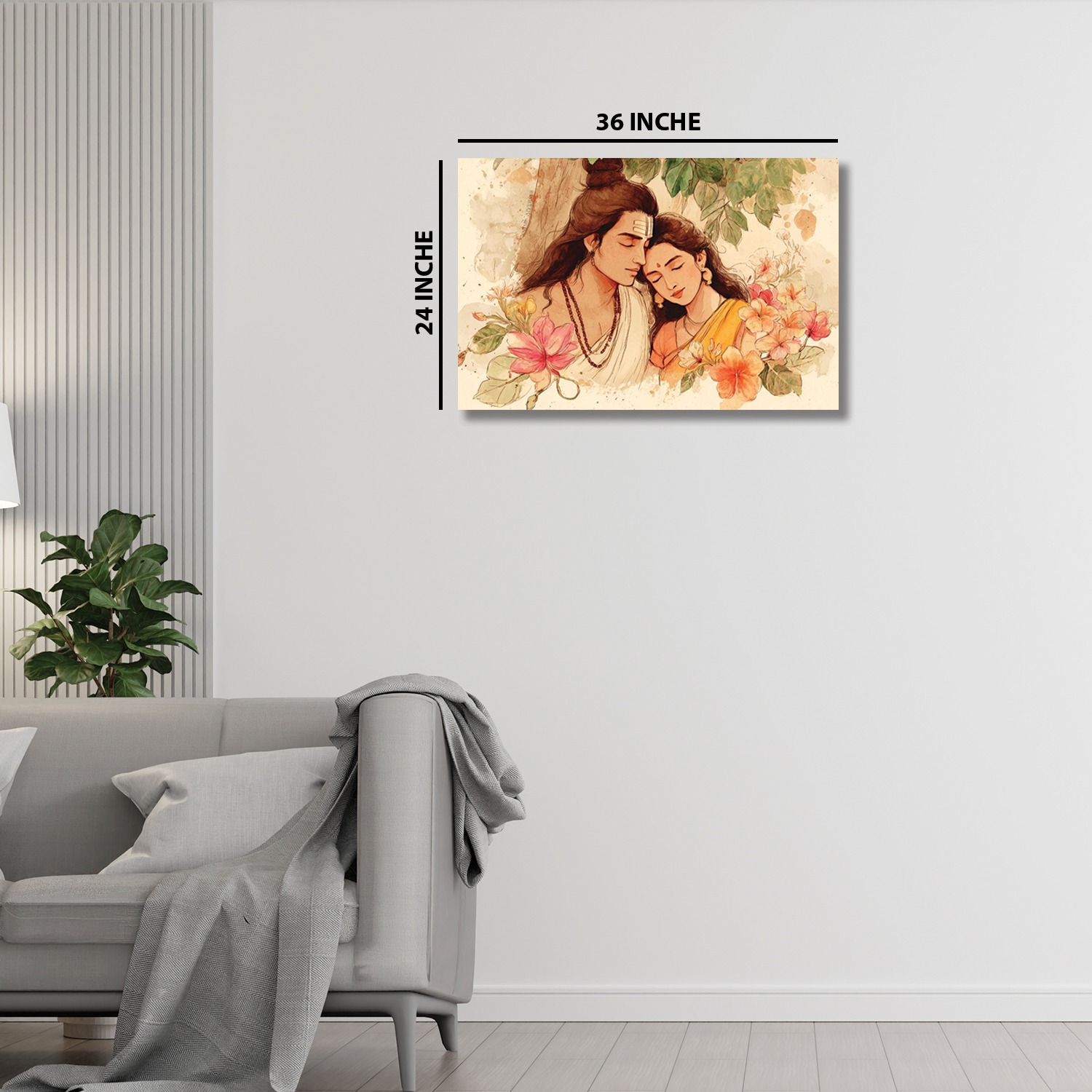 Shiv Parvati ji canvas