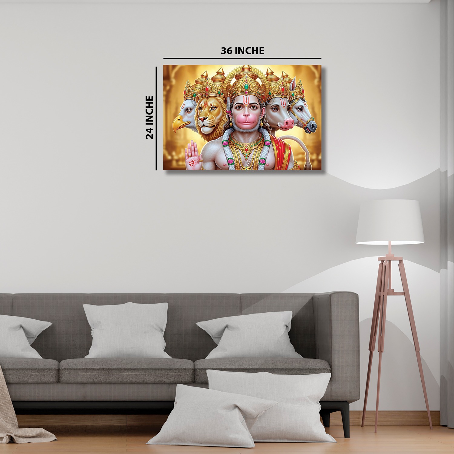 Panchmukhi Hanuman ji Canvas
