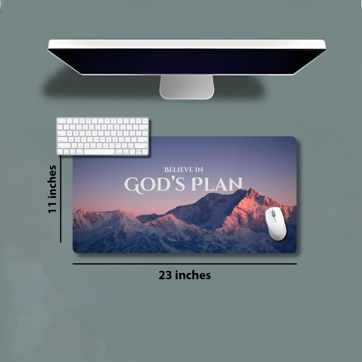 "Believe in God's Plan" | Desk mat