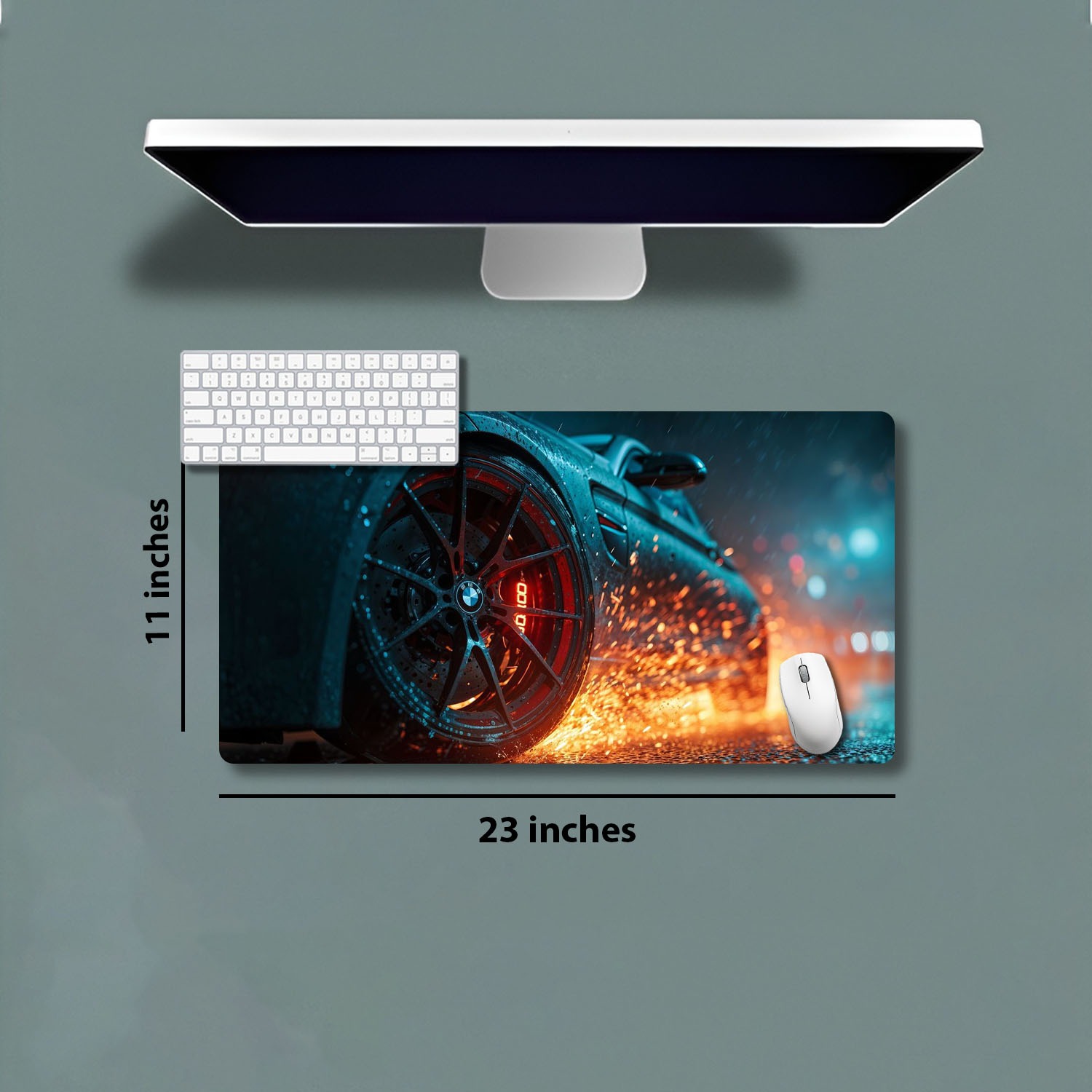 Burning tires | DESK MAT