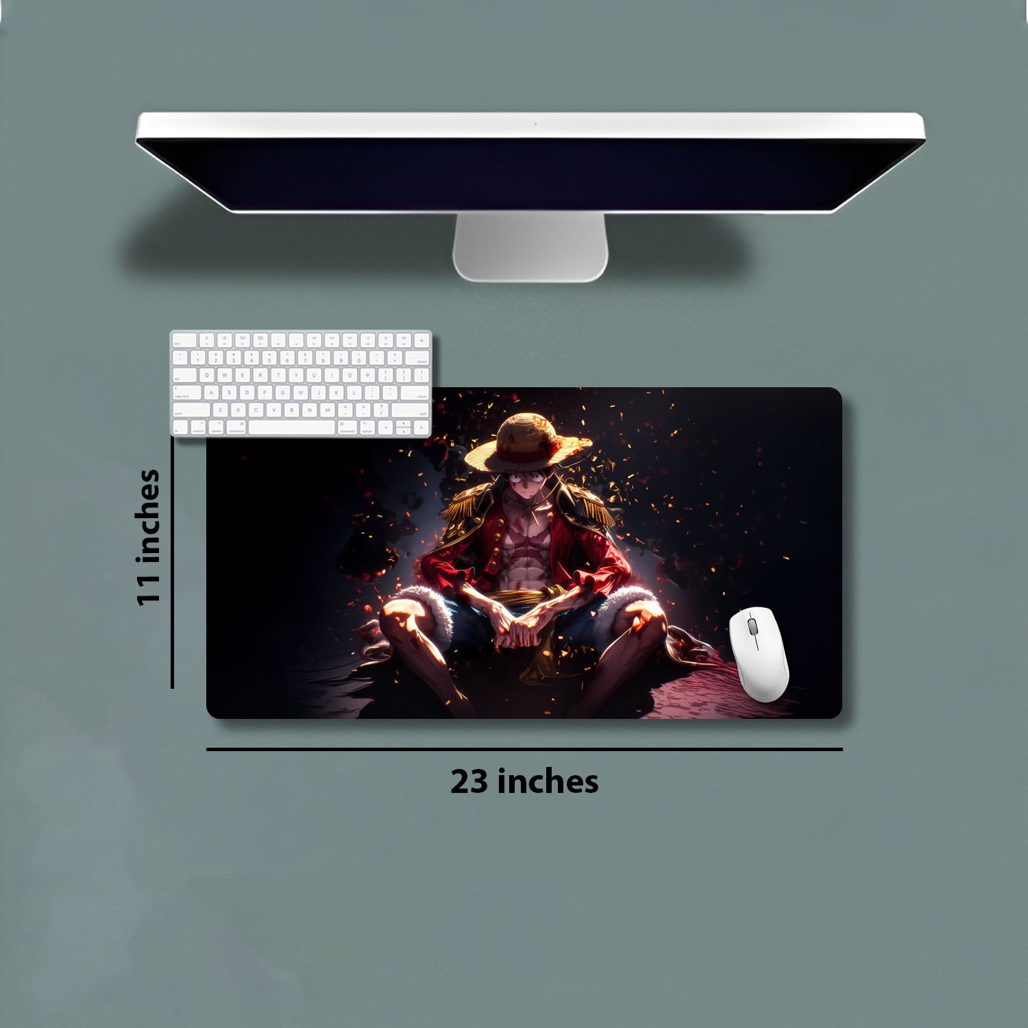 Luffy One Straw One Piece | DESK MAT