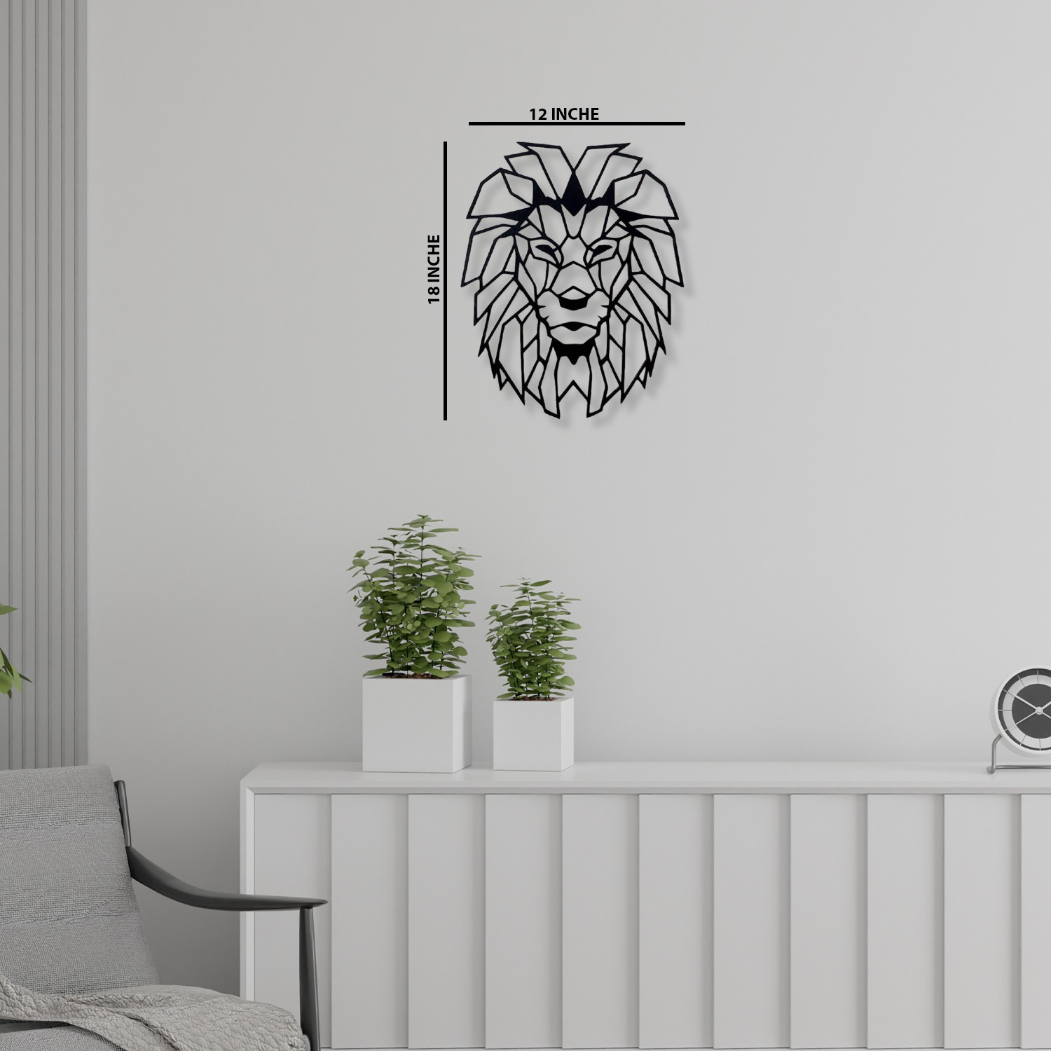 Geometric Lion Head || wall art sculpture