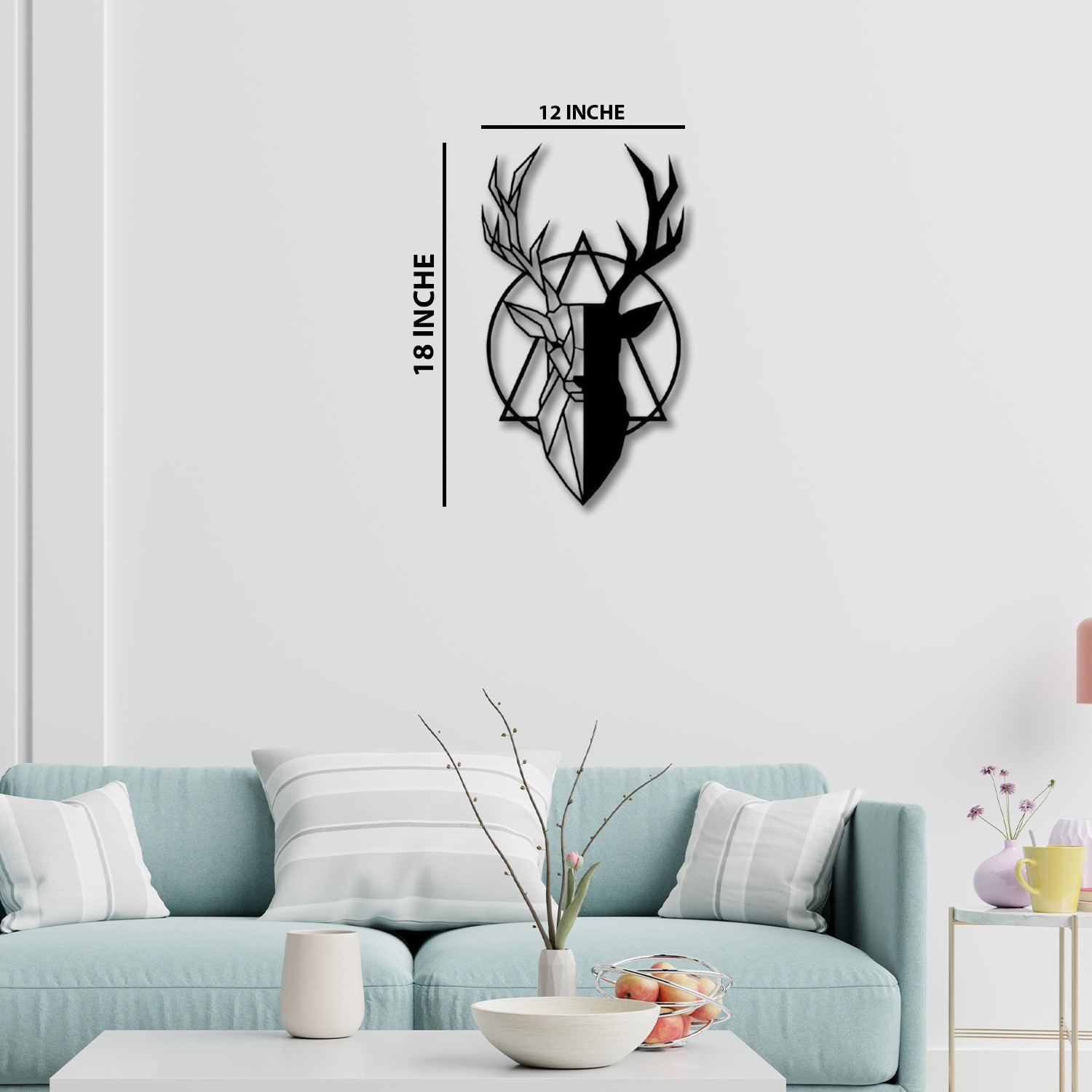  Deer Head Silhouette || wall art sculpture