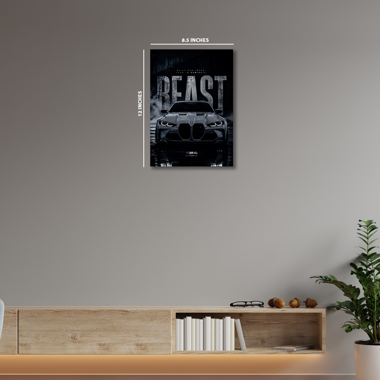 BMW M4 sports car || NIGHT GLOW POSTER