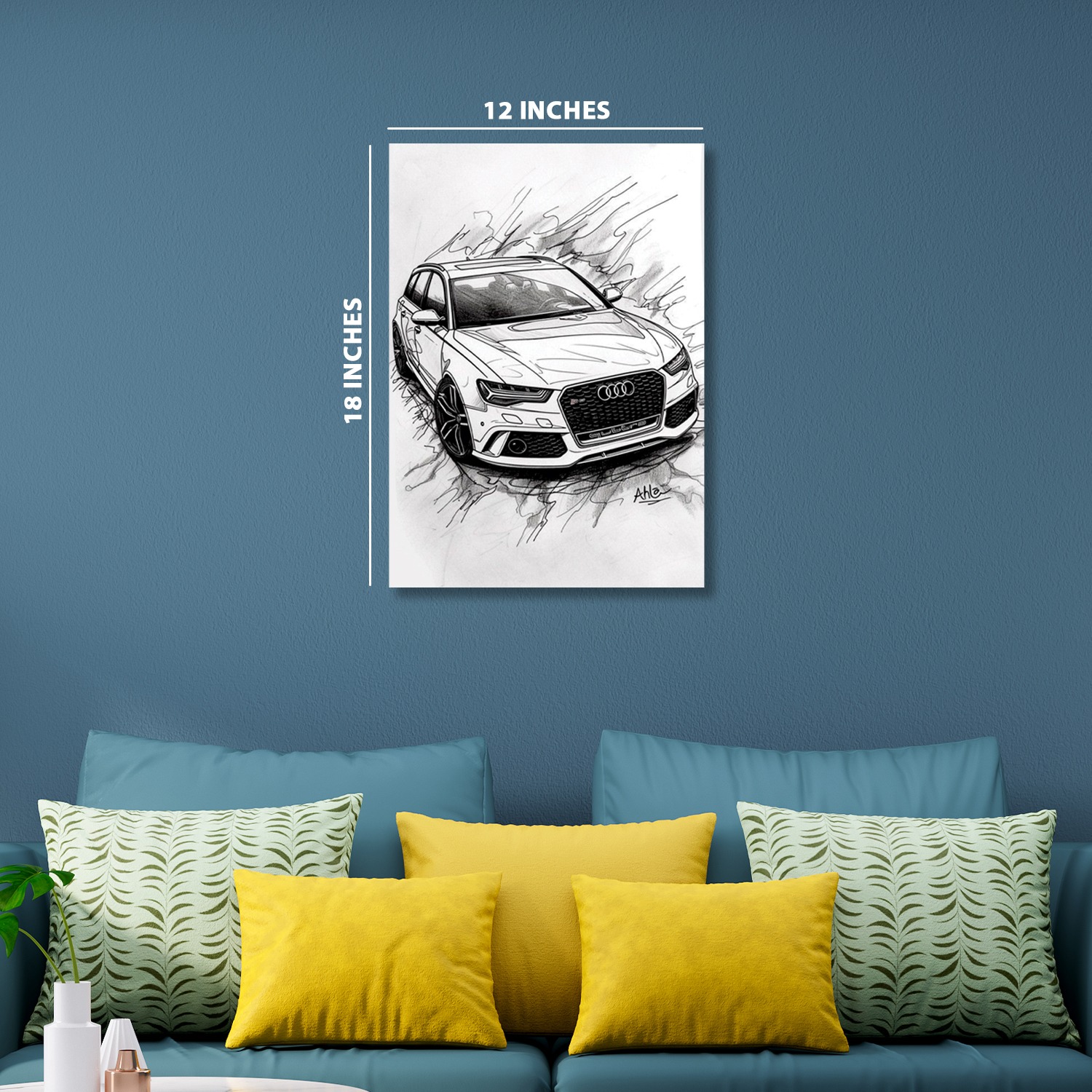 Audi RS6 Avant || Silver Foil Poster