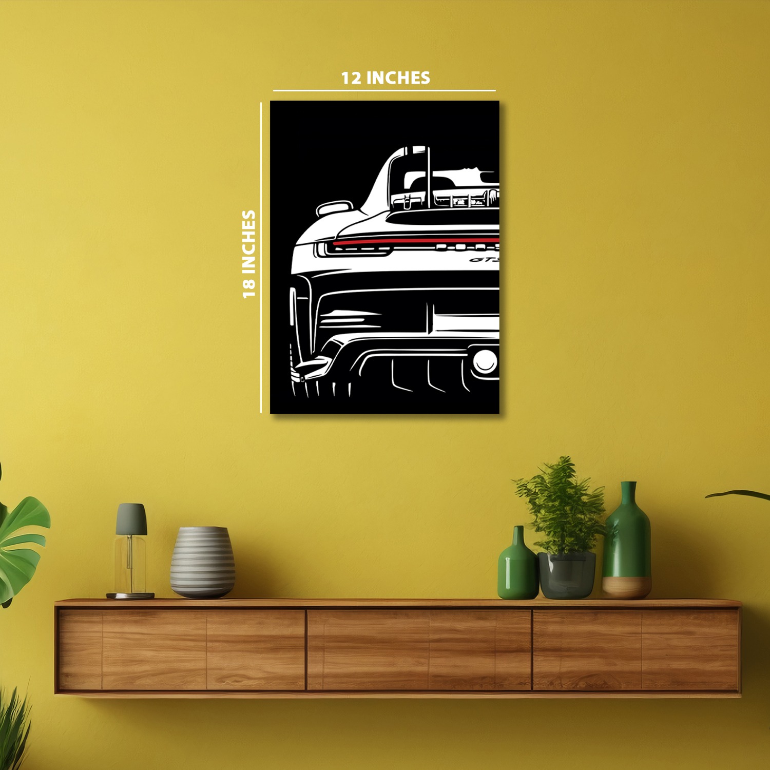 Porsche 911 GT3 || Silver Foil Poster