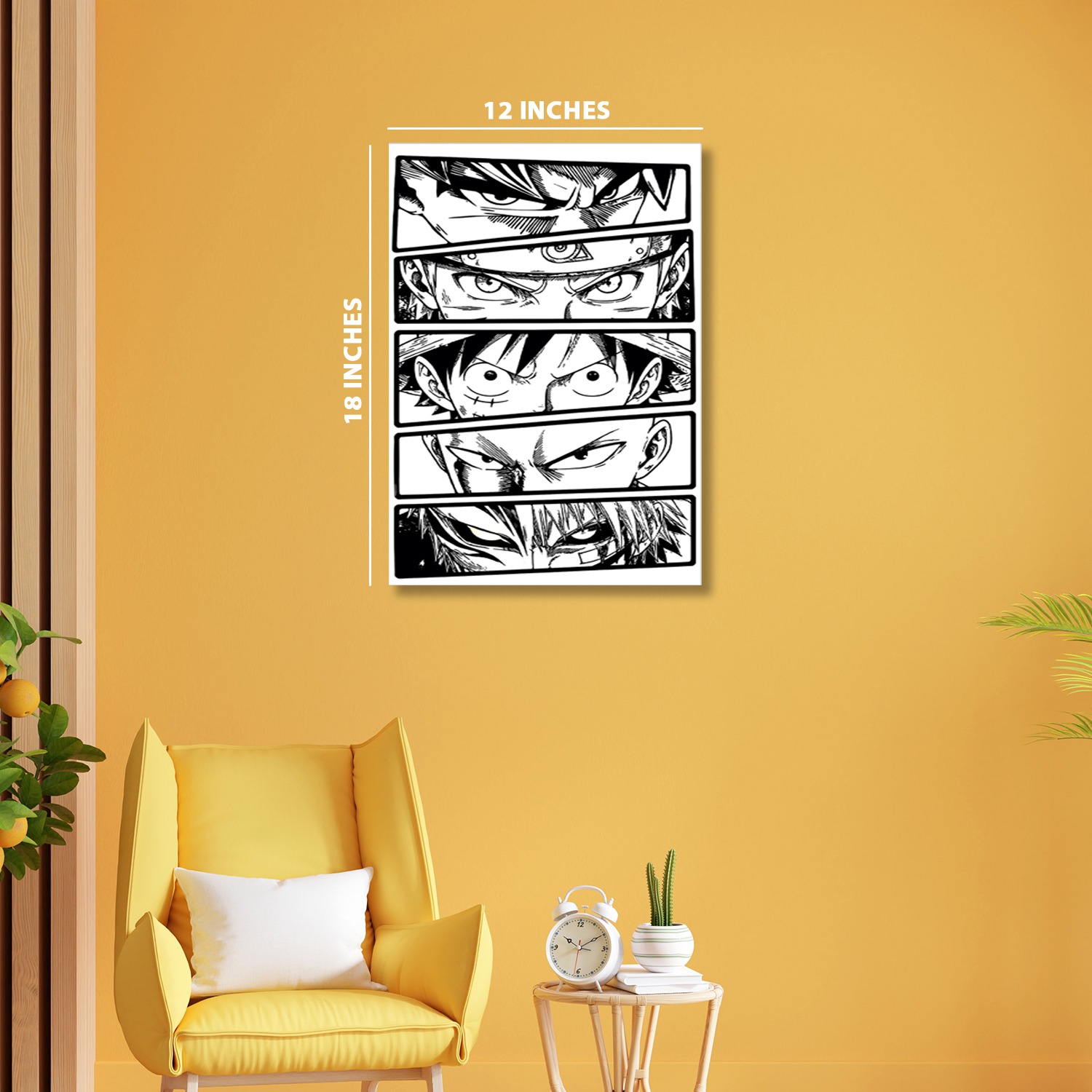 Iconic Anime Character Eyes || Silver Foil Poster