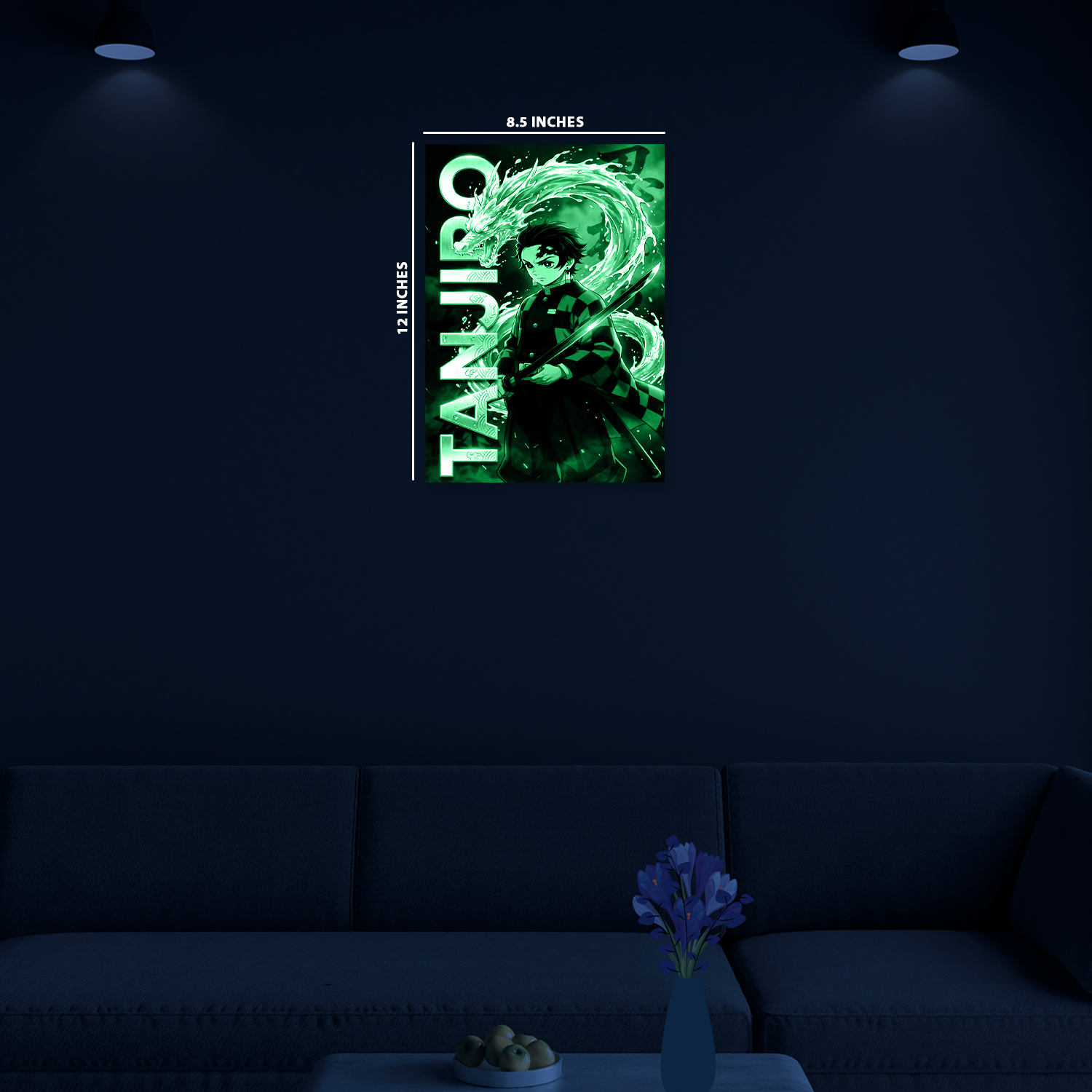 Tanjiro Kamado from Demon Slayer || Glow Poster