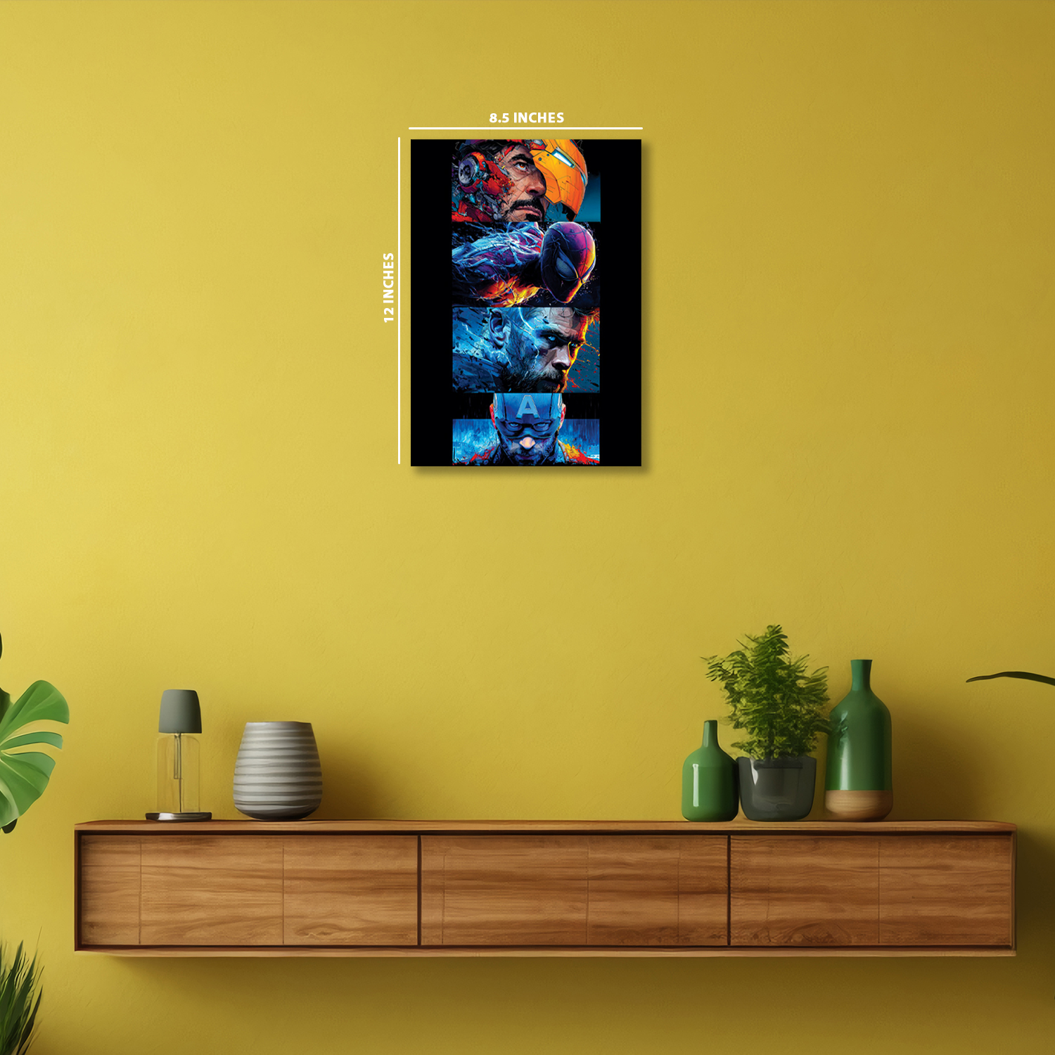 Multi Panel Marvel Superhero || Glow Poster