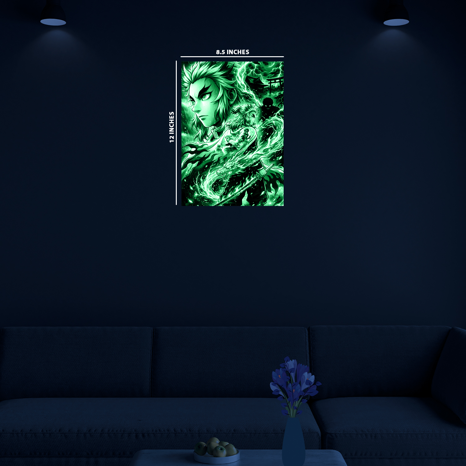 Flame Hashira from Demon Slayer || Glow Poster