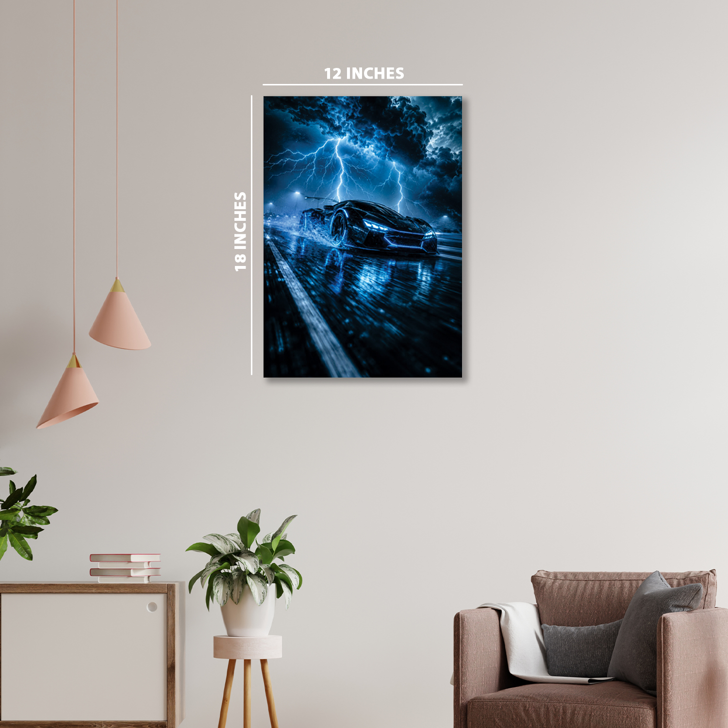 sleek sports car || Silver Foil Poster