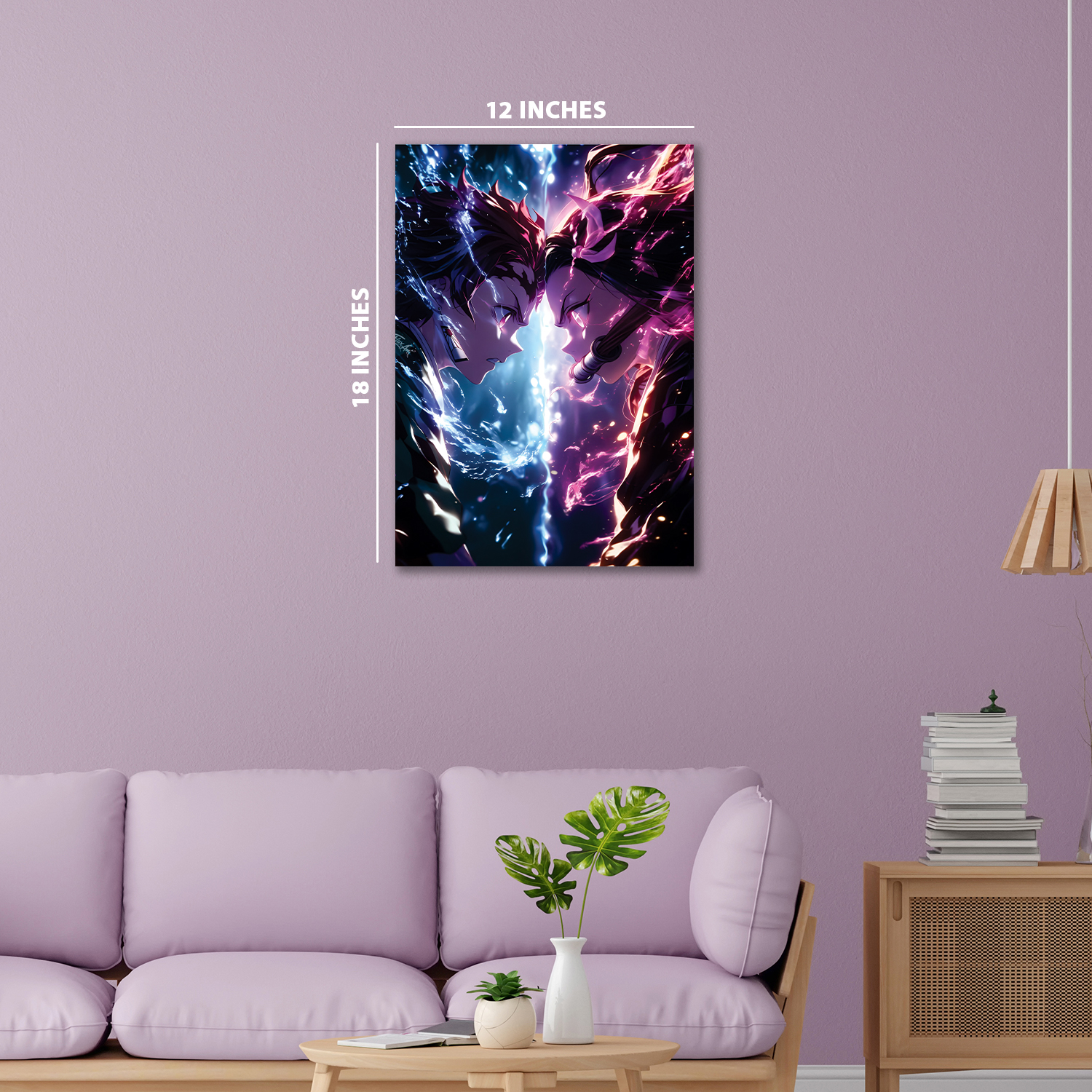 Tanjiro and Nezuko from Demon Slayer || Silver Foil Poster
