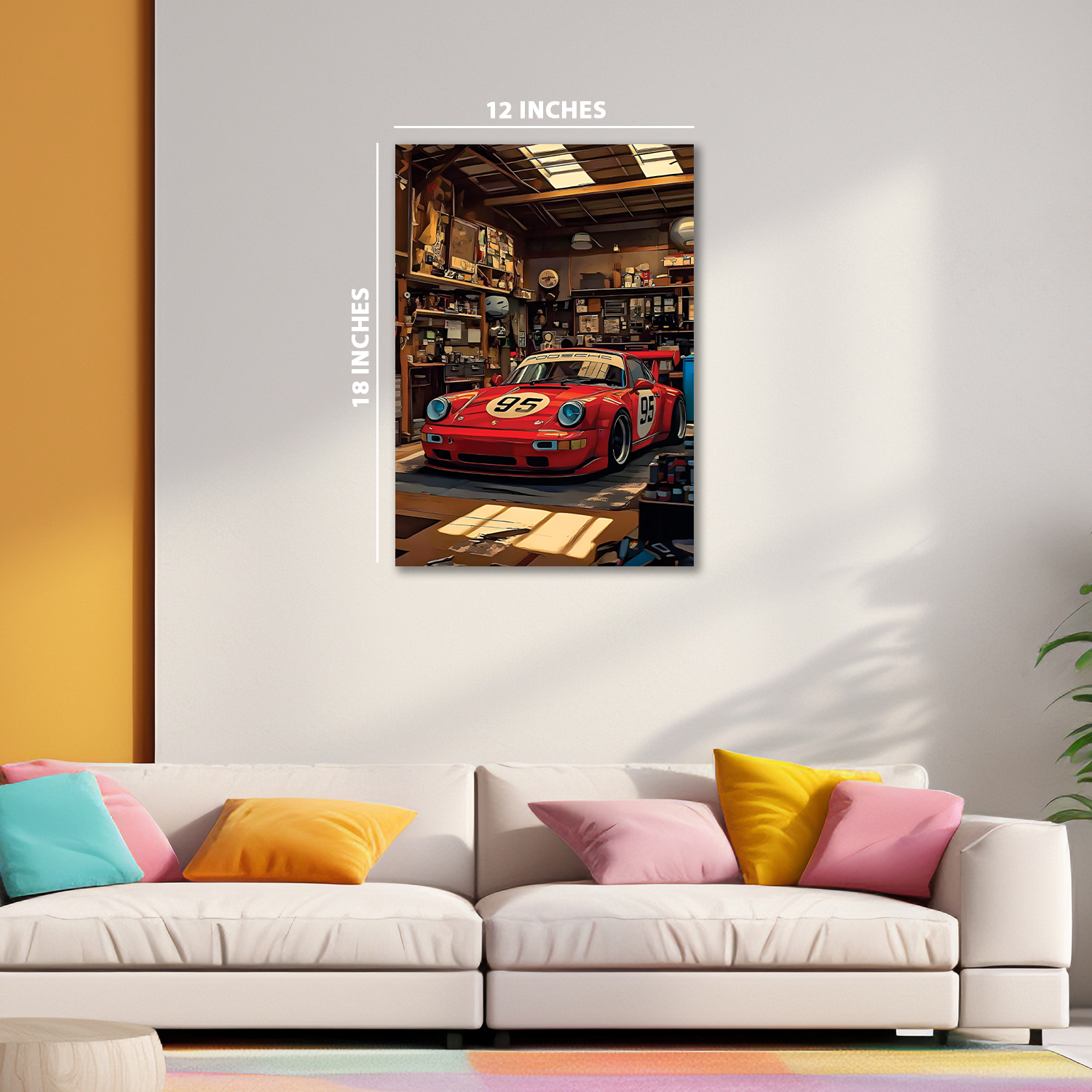 vintage Porsche race car  || Silver Foil Poster
