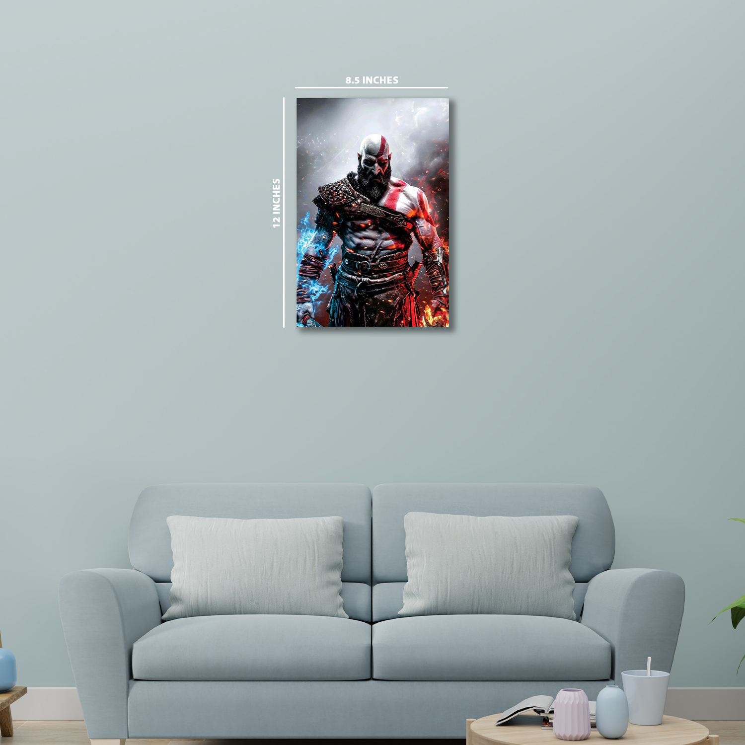 Kratos from God of War || Glow Poster