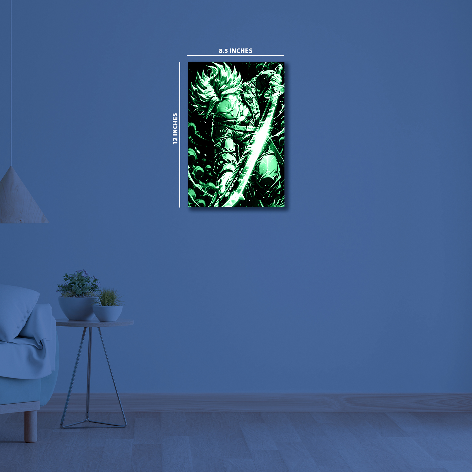 Future Trunks from the Dragon Ball || Glow Poster