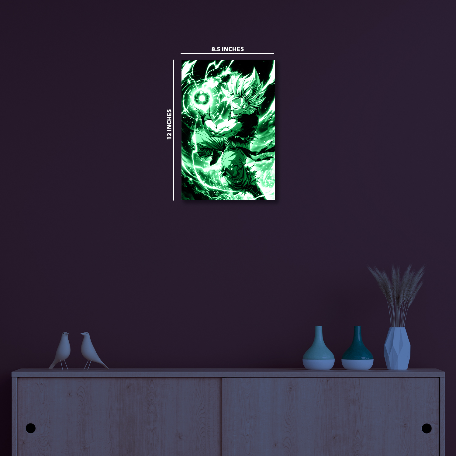 Son Goku Ultra Instinct from Dragon Ball l  || Glow Poster
