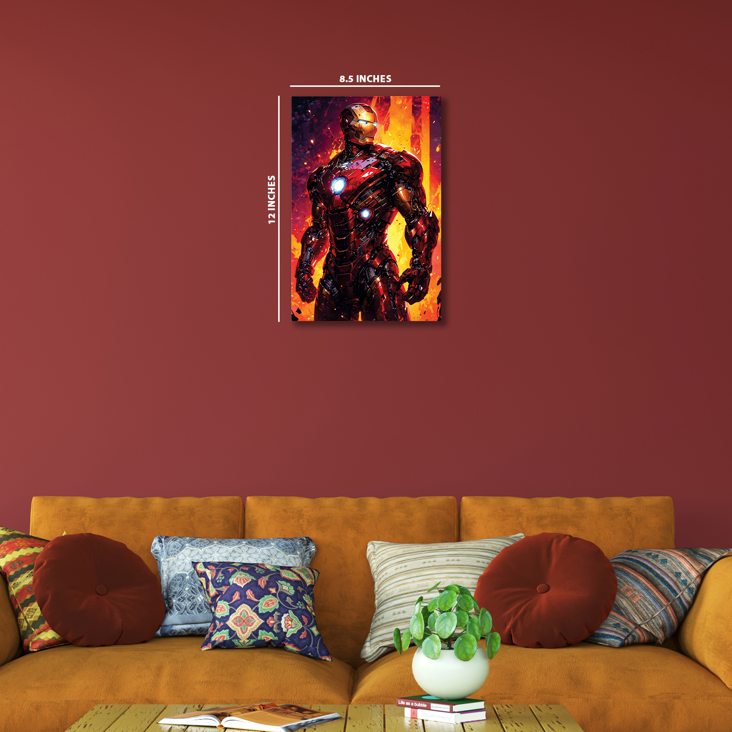 Iron Man suit with arc reactor || Glow Poster