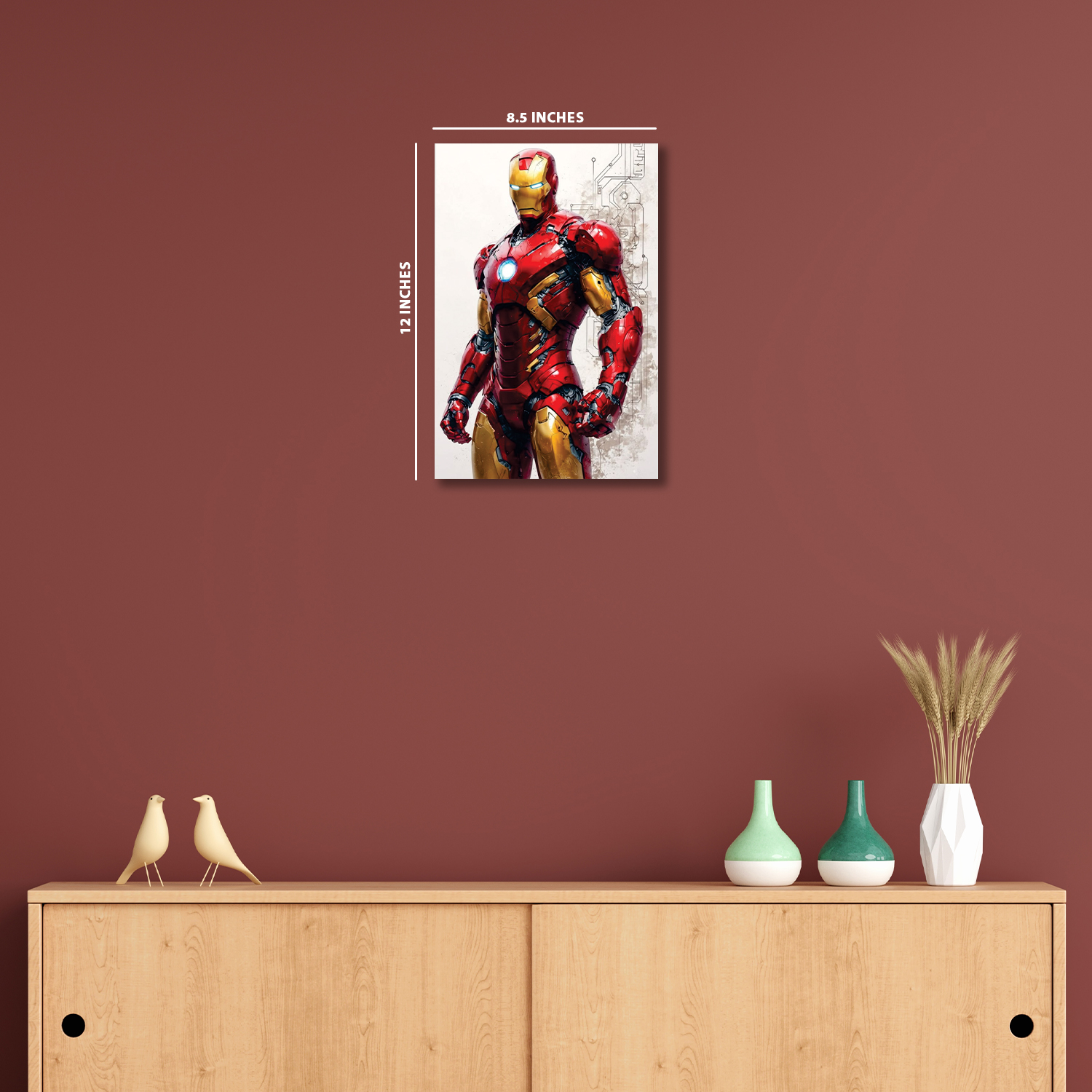 Iron Man suit with arc reactor#2 || Glow Poster