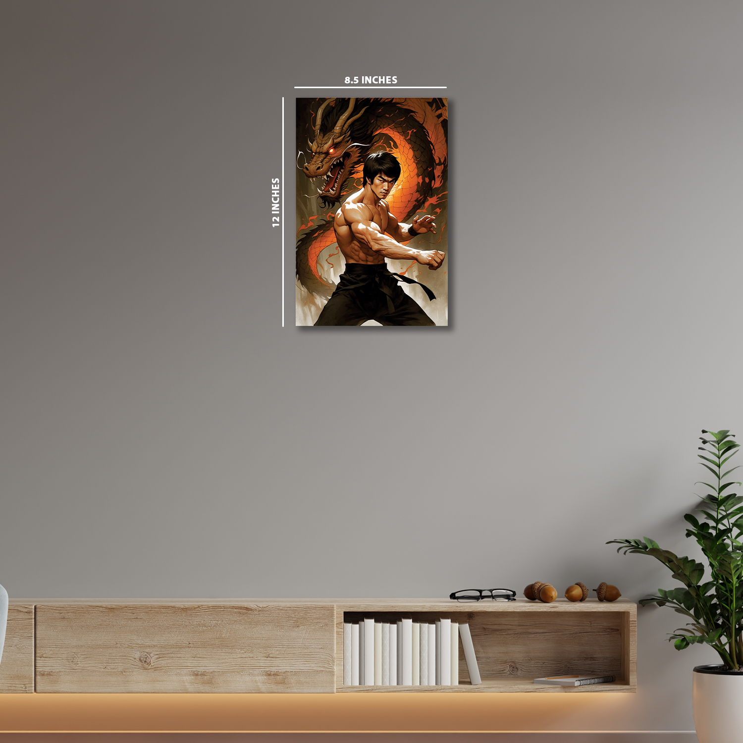 Martial Art Bruce Lee || Glow Poster || NIGHT GLOW POSTER