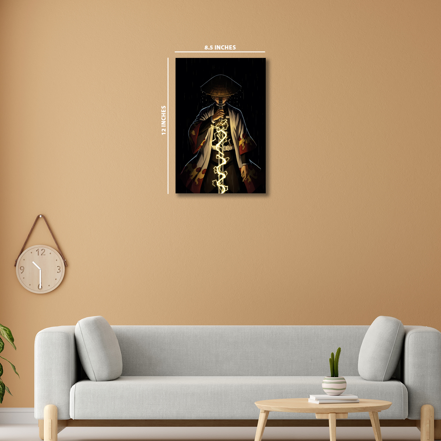 Zenitsu Agatsuma from Demon Slayer || Glow Poster