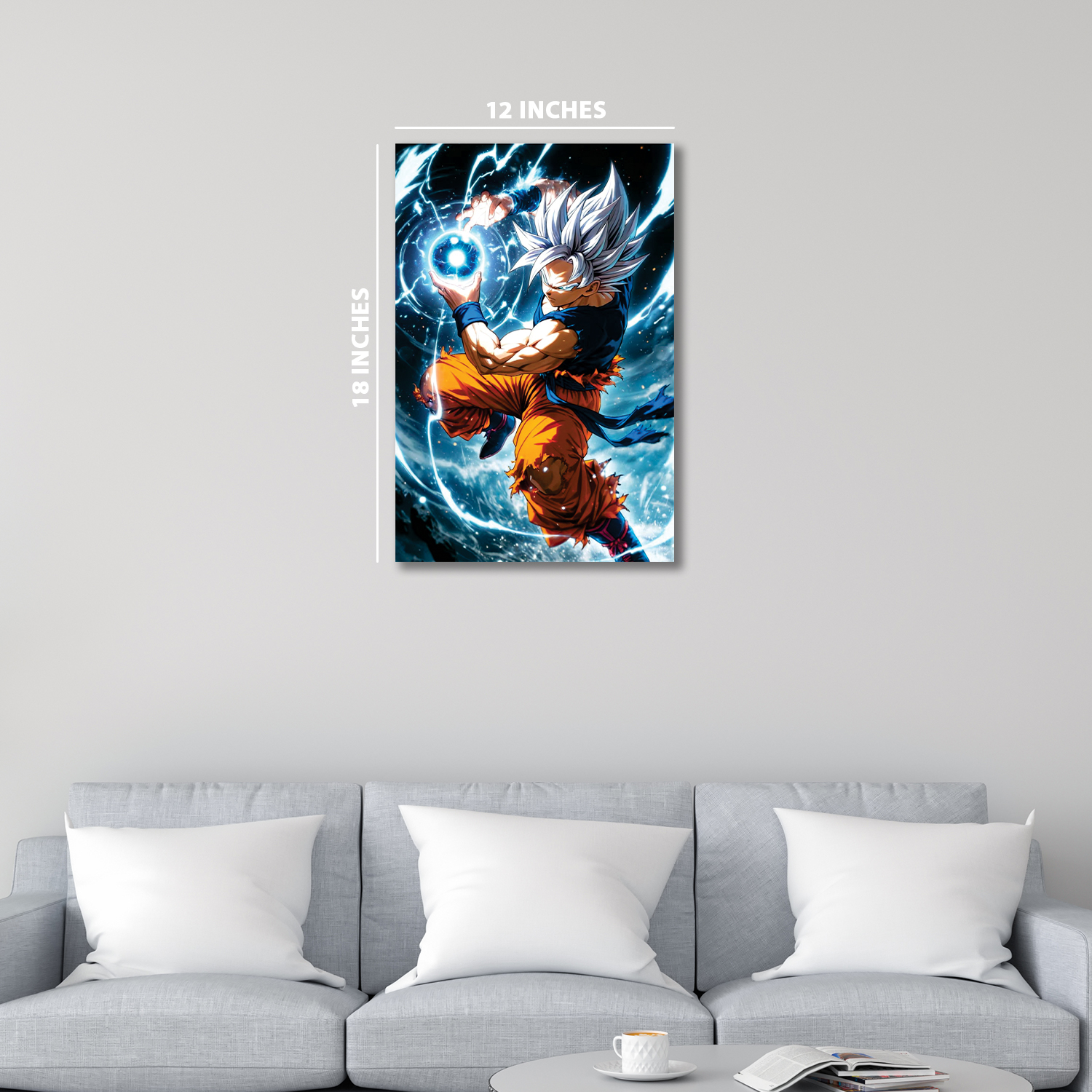 Goku in his Ultra Instinct form Dragon Ball 1 || Silver Foil Poster